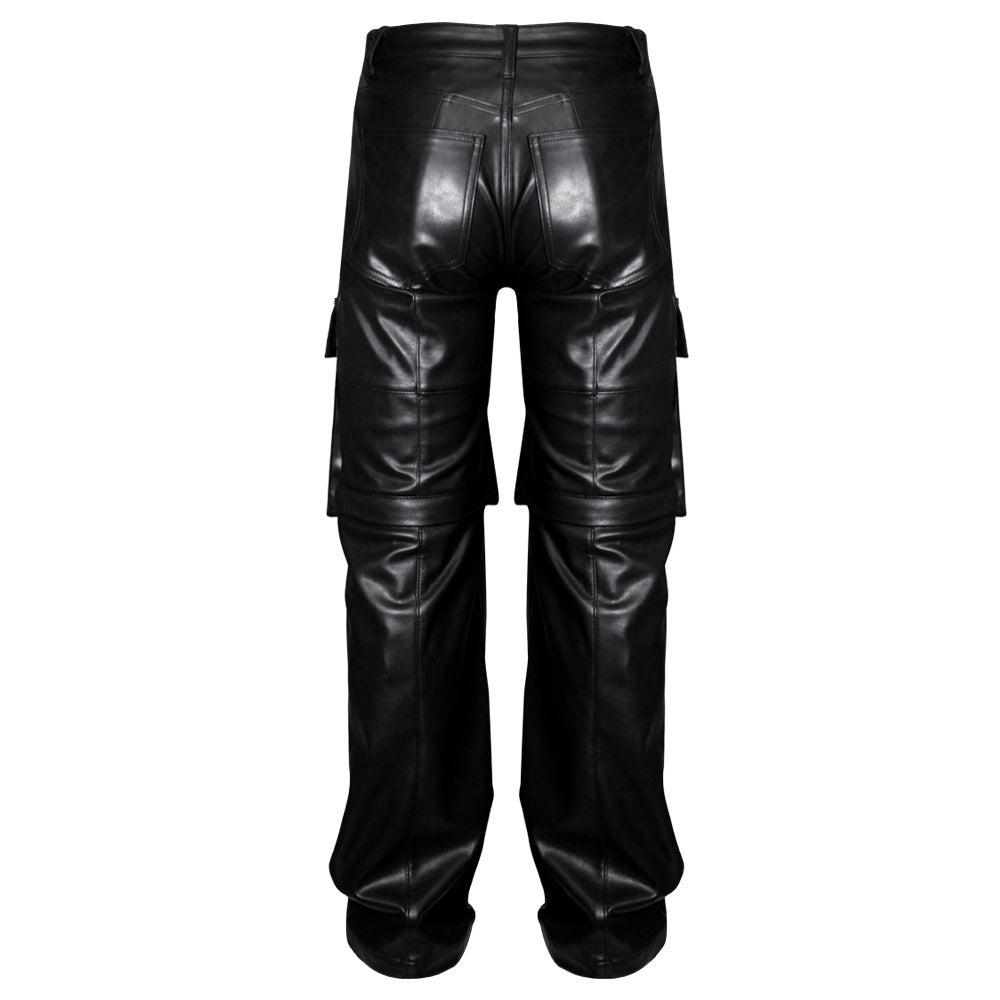 Faux Leather Cargo Pants V2