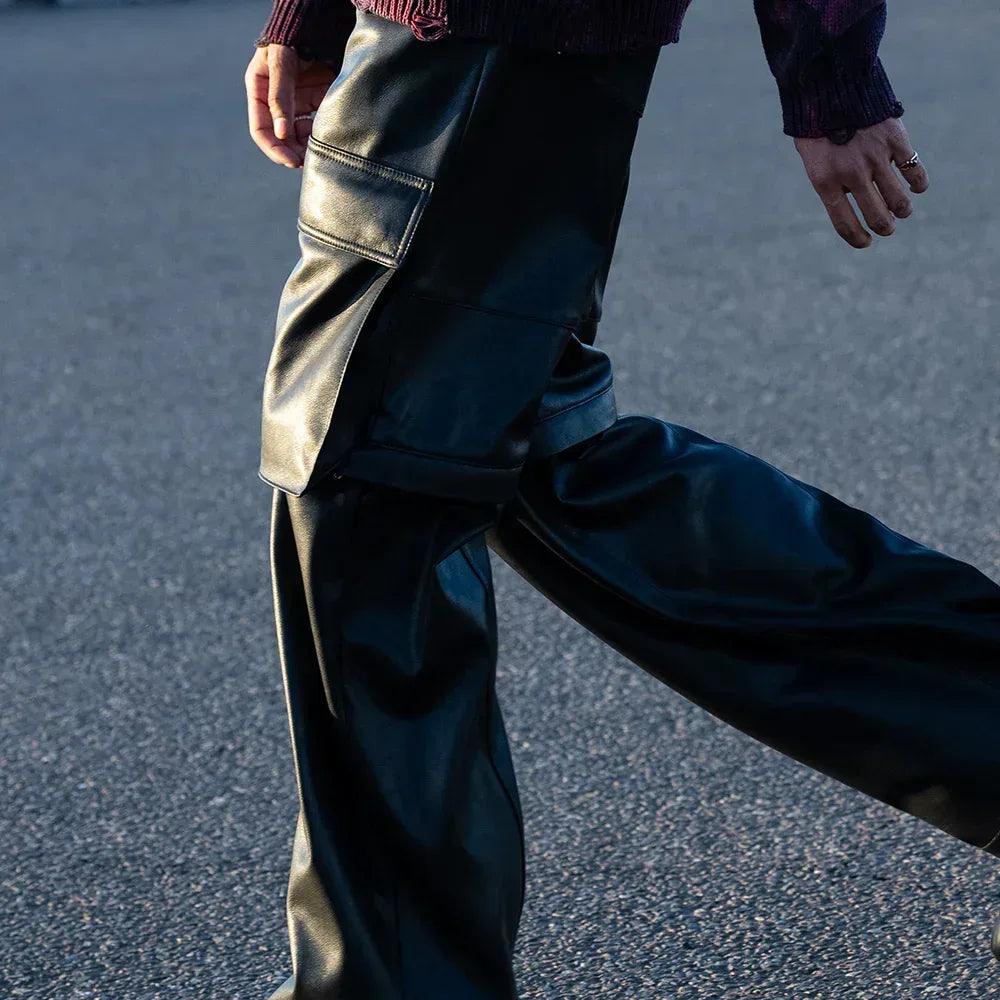 Faux Leather Cargo Pants V2 - LAST NEST - VENTURER