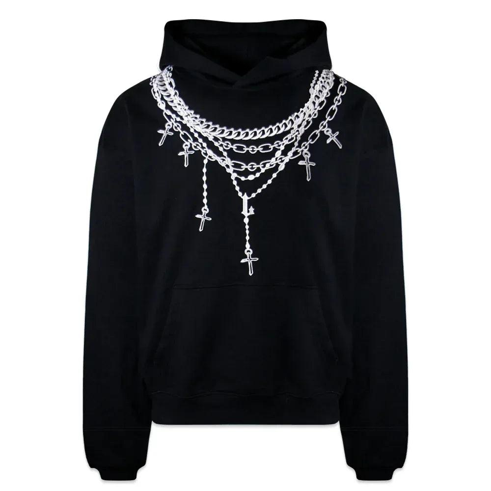 LAST NEST(ラストネスト)商品ページ - Necklace Hoodie - Black 