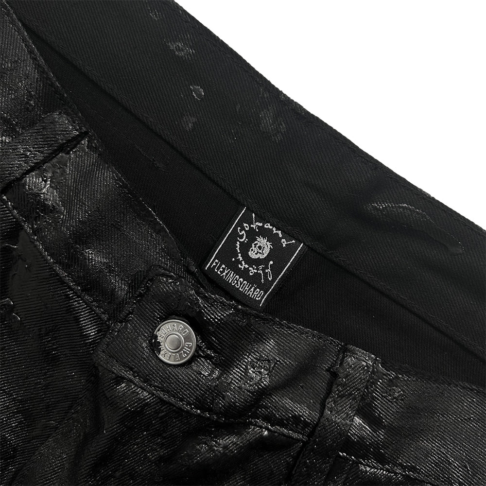 </2 Black Waxed Jeans