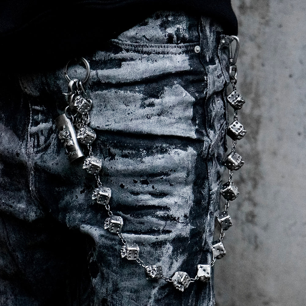 Skull Dice 15 Link Chain