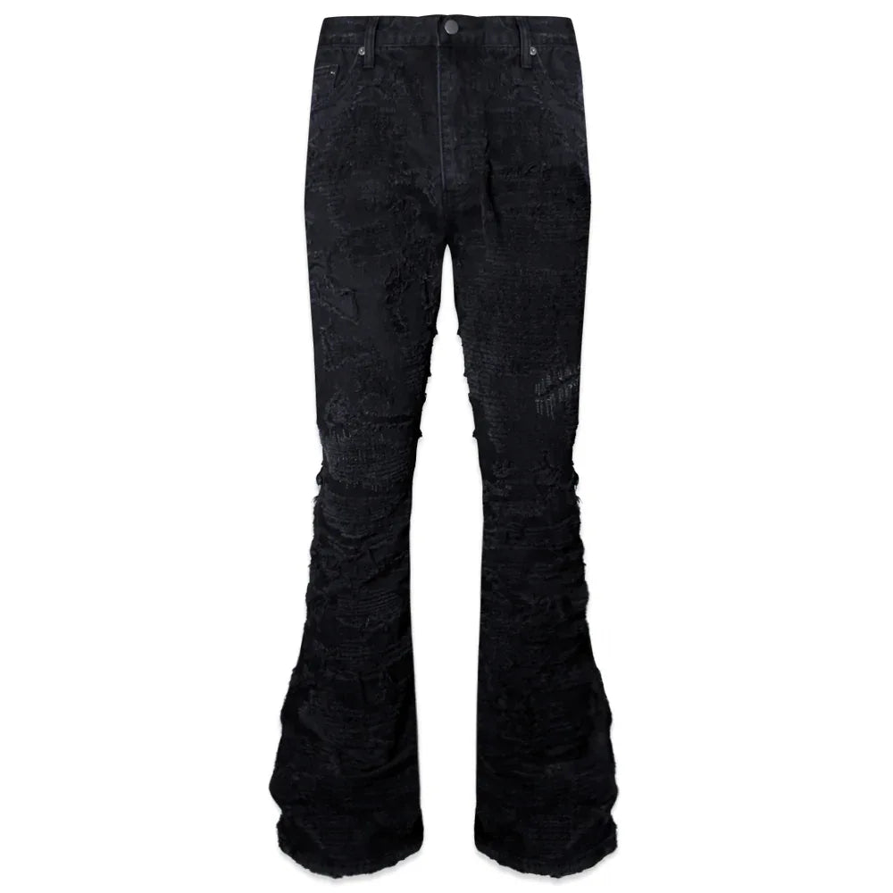 EMOSTANCECLUB FLARE JEANS サイズ1 EMOSTANCECLUB】DESTROYED FLARE JEANS | AURUM