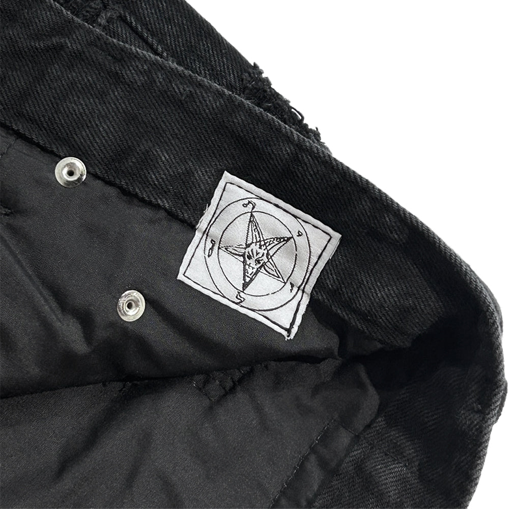 Multiple Boro Destroyed Flared Jeans