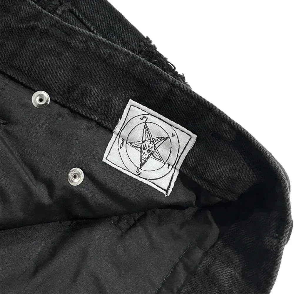 Multiple Boro Destroyed Flared Jeans - EMOstanceclub - VENTURER