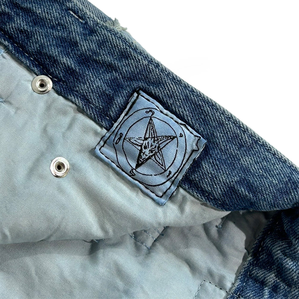 Multiple Boro Destroyed Flared Jeans