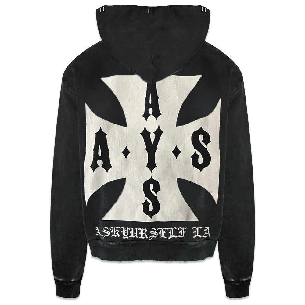 Cross Cropped Zip Hoodie