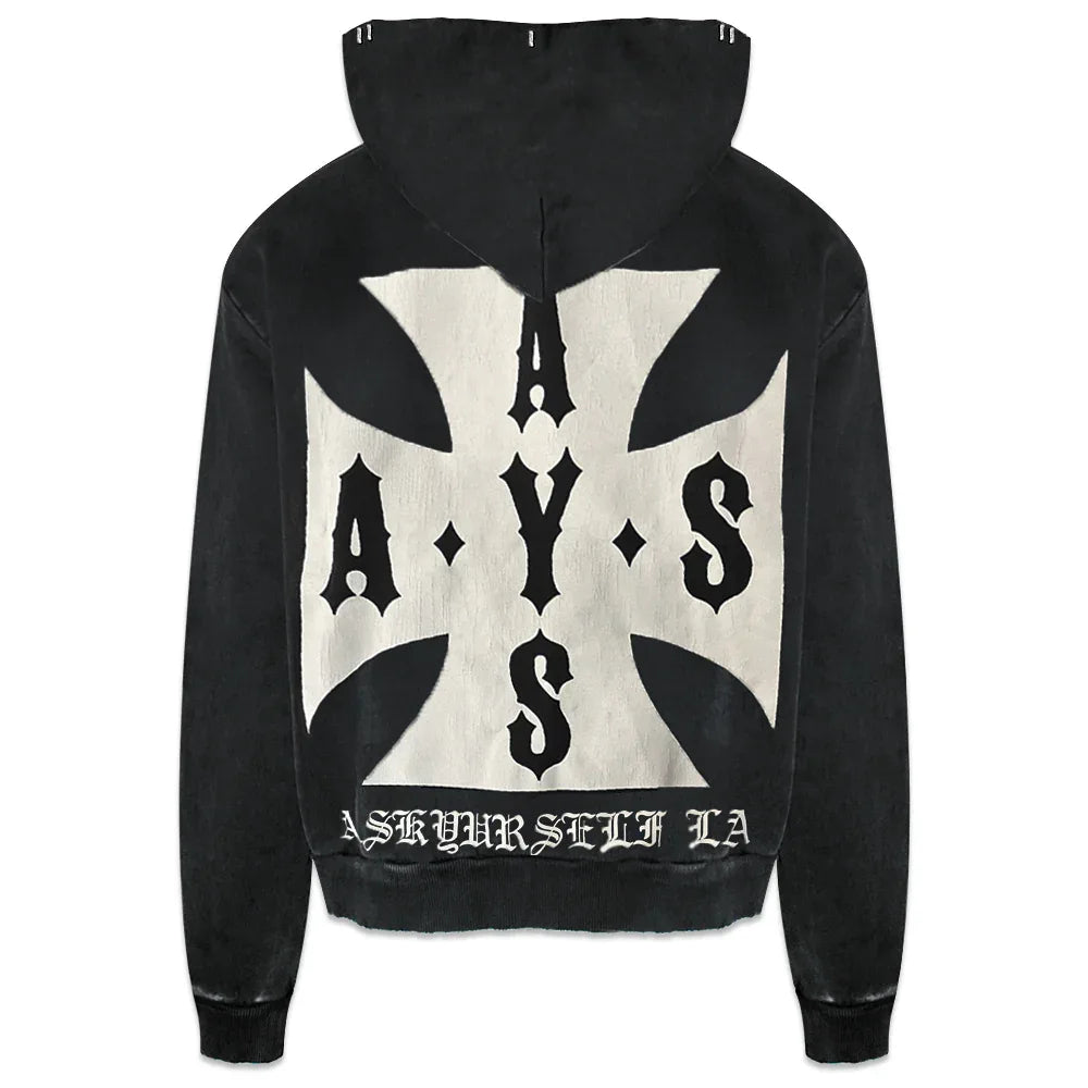 Cross Cropped Zip Hoodie - ASKYURSELF - VENTURER