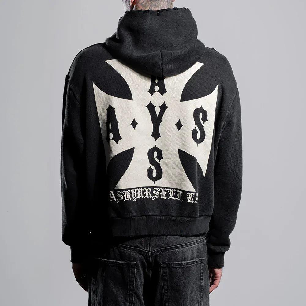 Cross Cropped Zip Hoodie - ASKYURSELF - VENTURER
