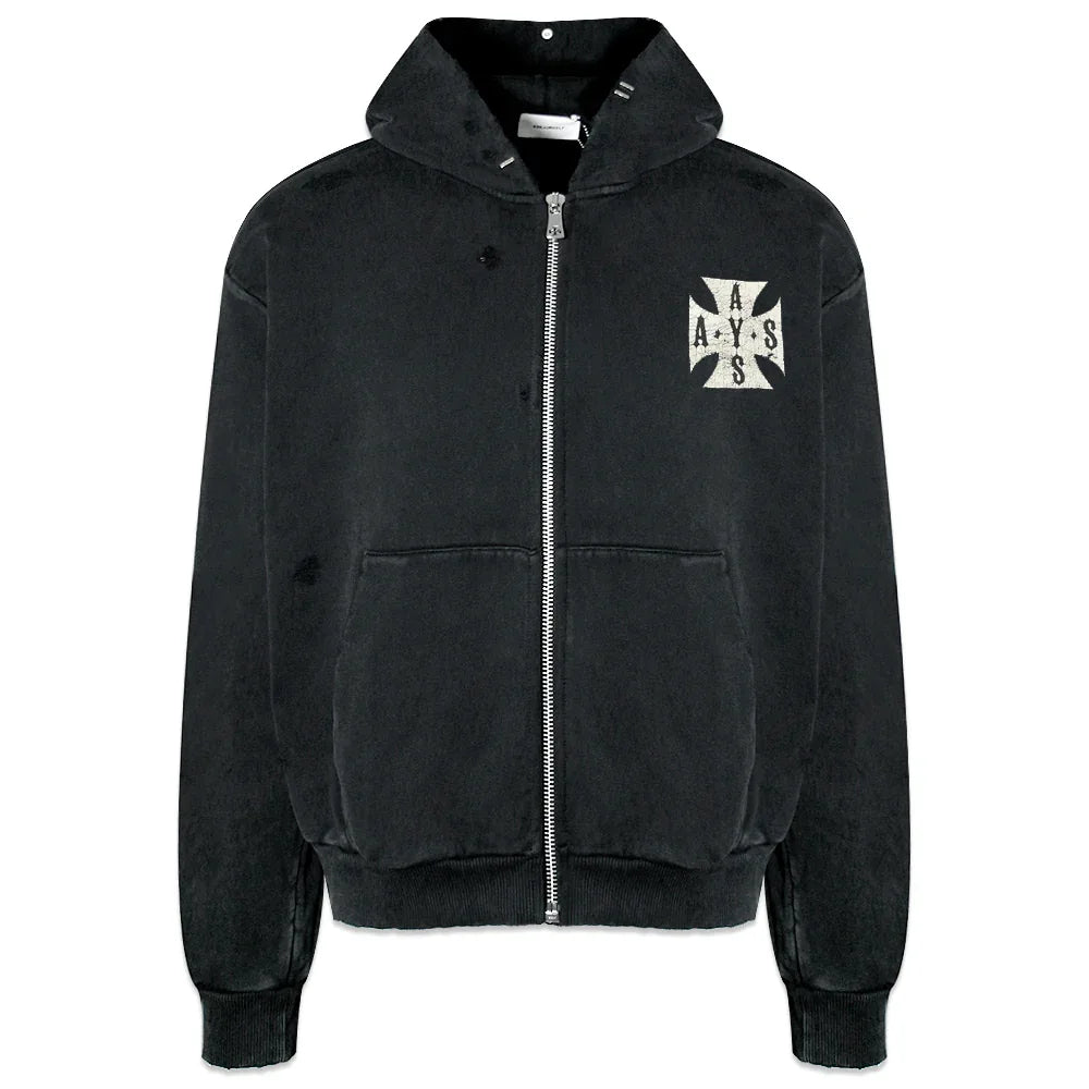 Cross Cropped Zip Hoodie - ASKYURSELF - VENTURER