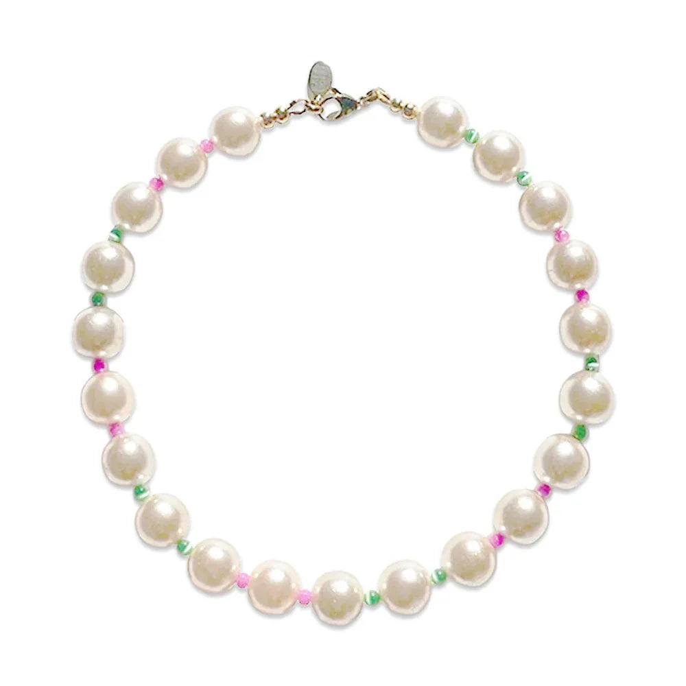 Chunky Rainbow Pearl Necklace - KARO KORU - VENTURER