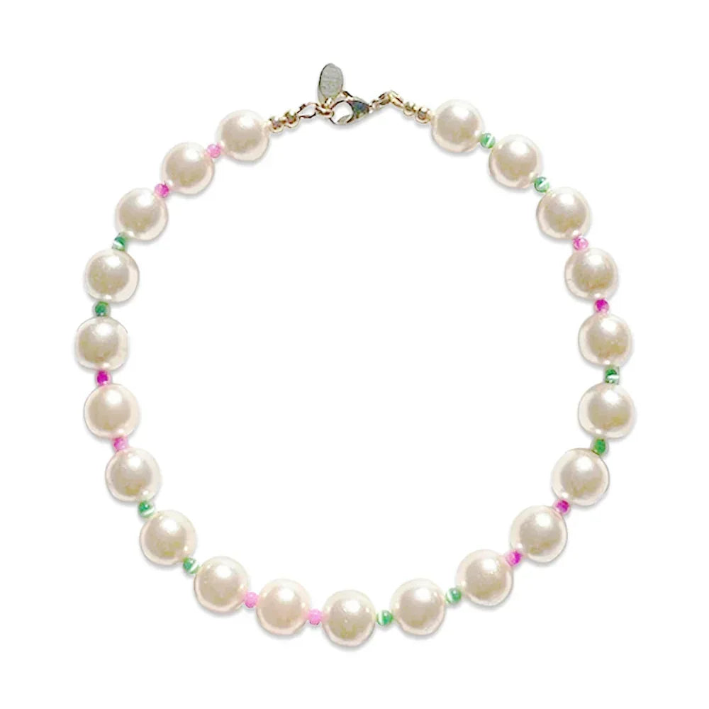 Chunky Rainbow Pearl Necklace - KARO KORU - VENTURER