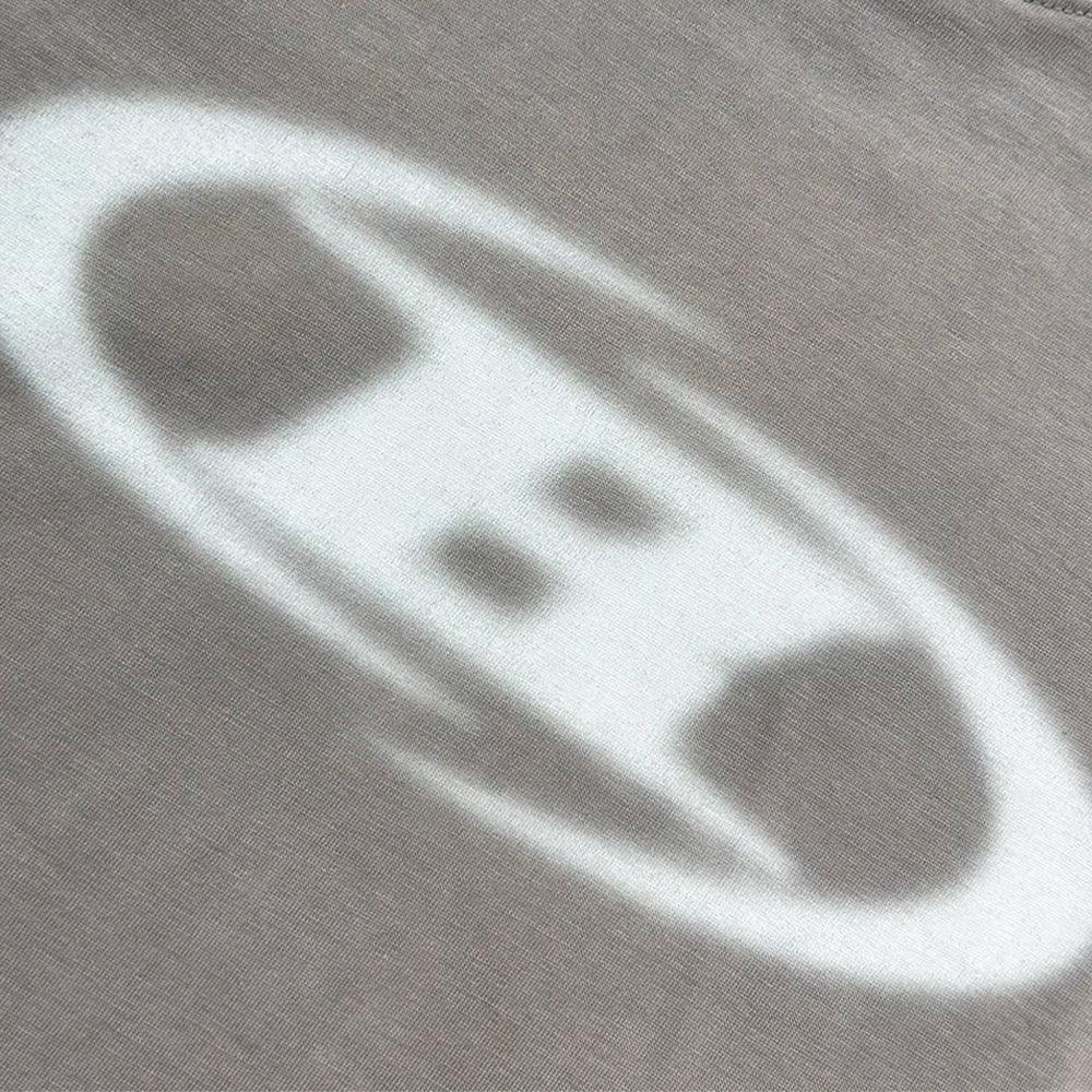 Blur B Logo Oversized T-Shirt - BORNTOWIN - VENTURER