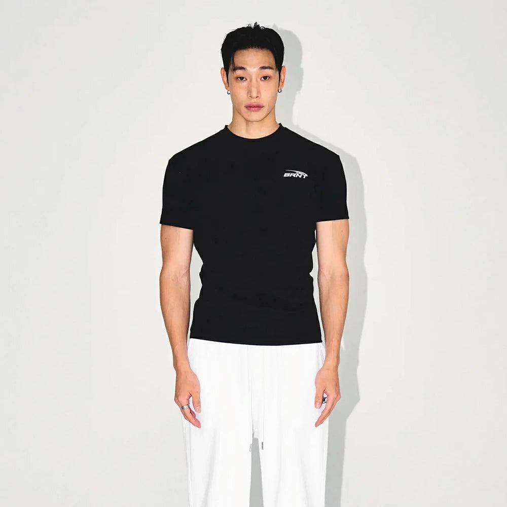 BRNT BACK LOGO MUSCLE FIT T-SHIRTS