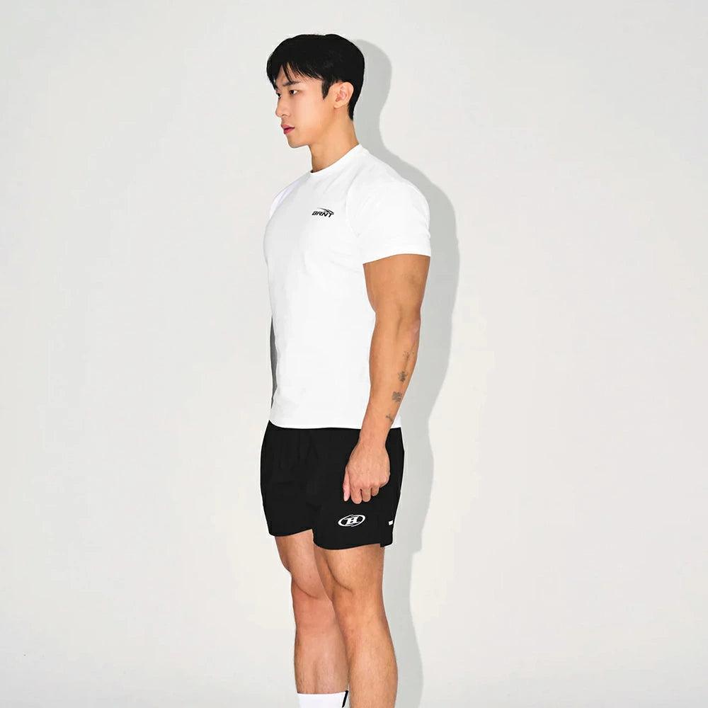 BRNT BACK LOGO MUSCLE FIT T-SHIRTS