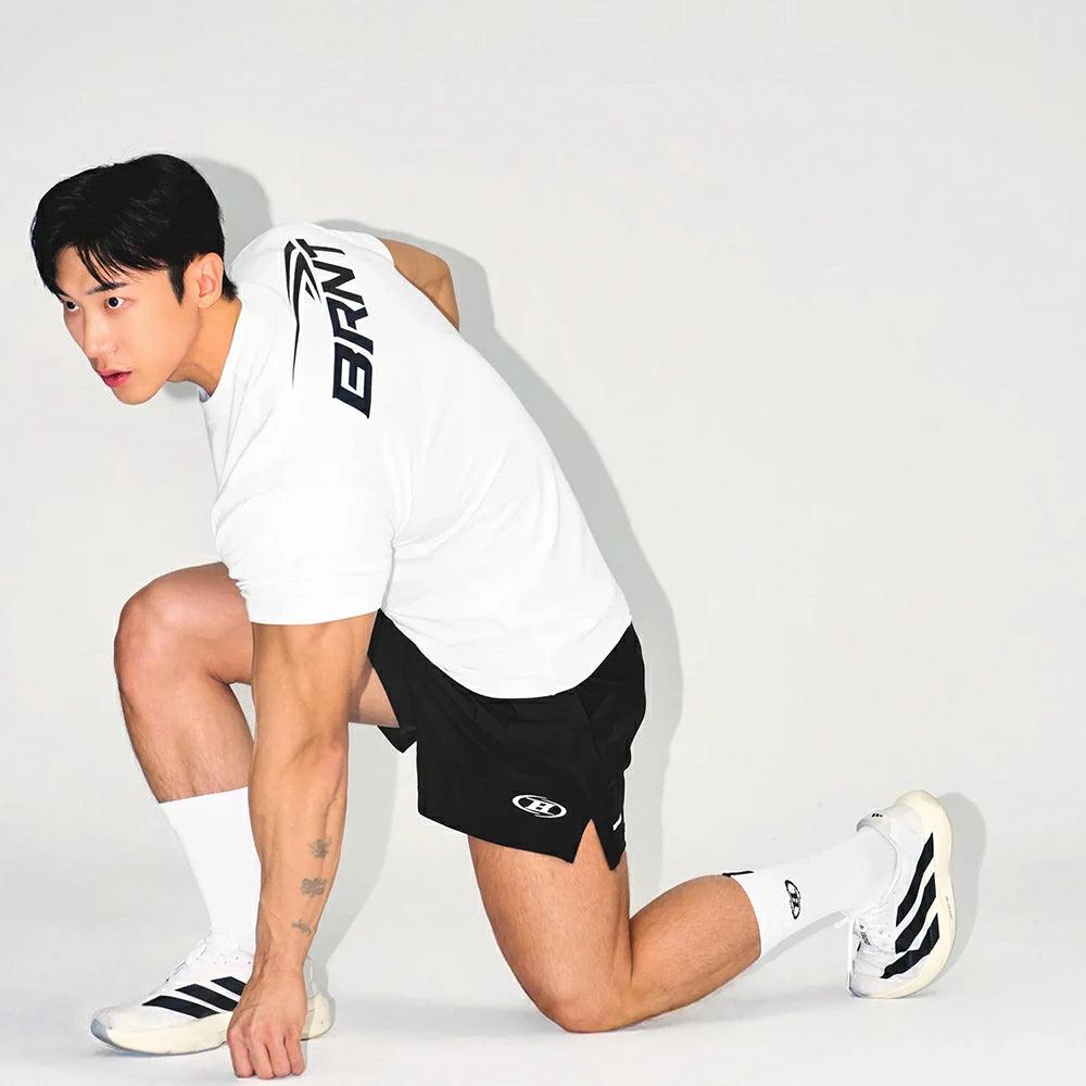 BRNT BACK LOGO MUSCLE FIT T-SHIRTS