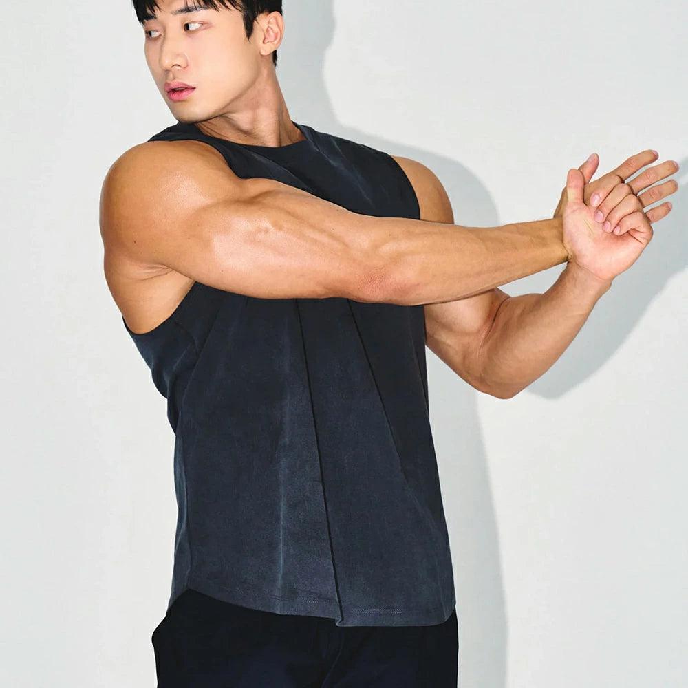 SILVER B PIGMENT DYING SLEEVELESS