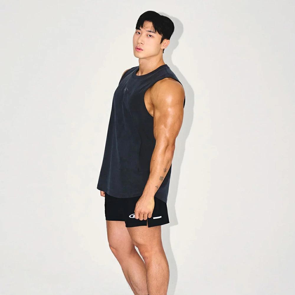 SILVER B PIGMENT DYING SLEEVELESS