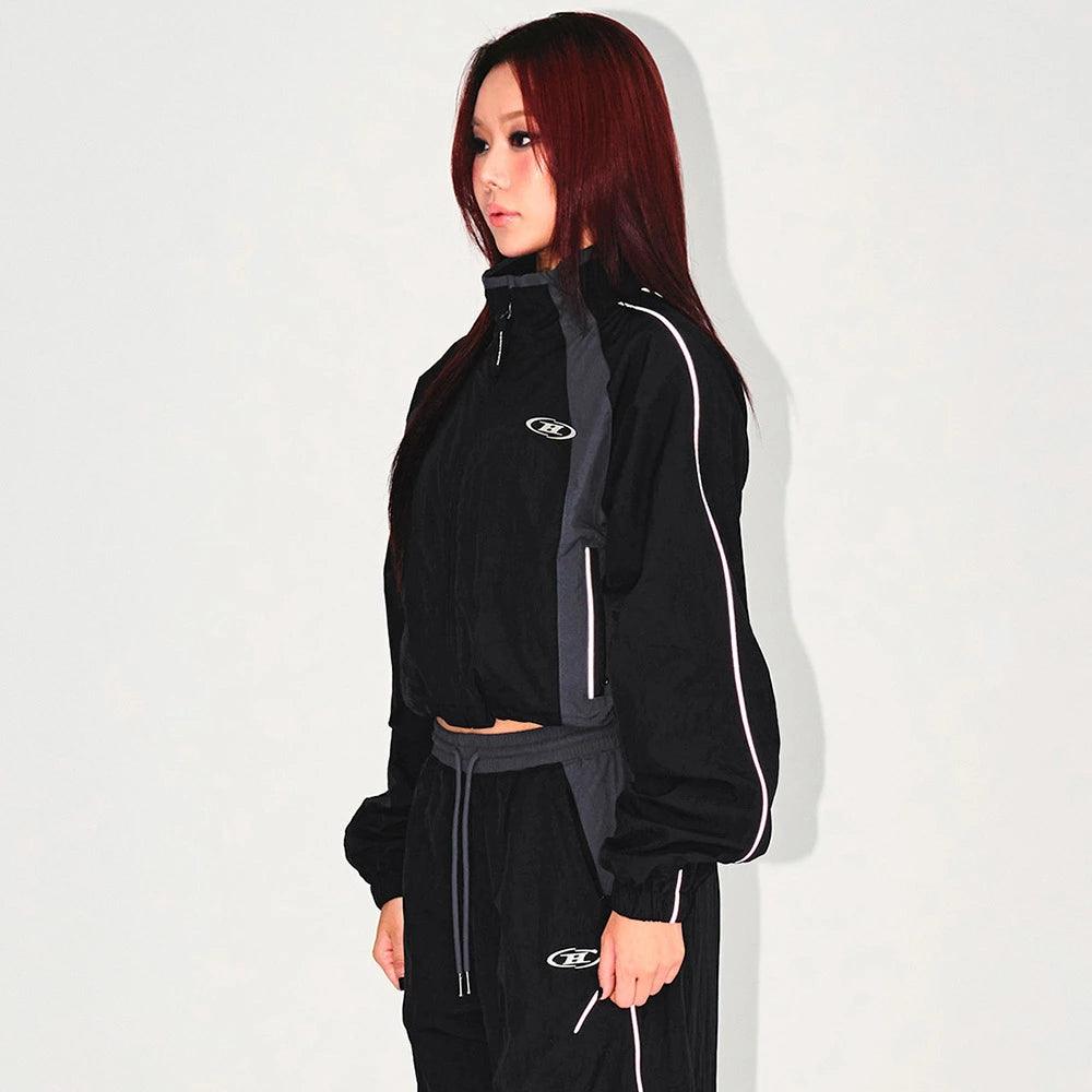 W NYLON BLOCK JACKET