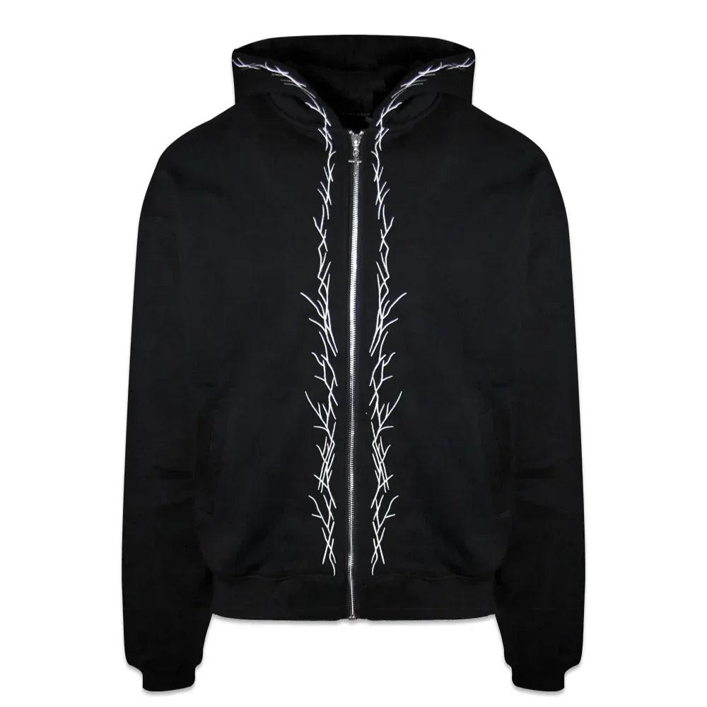 LAST NEST(ラストネスト)商品ページ - Stick Embroidery Zip Hoodie 