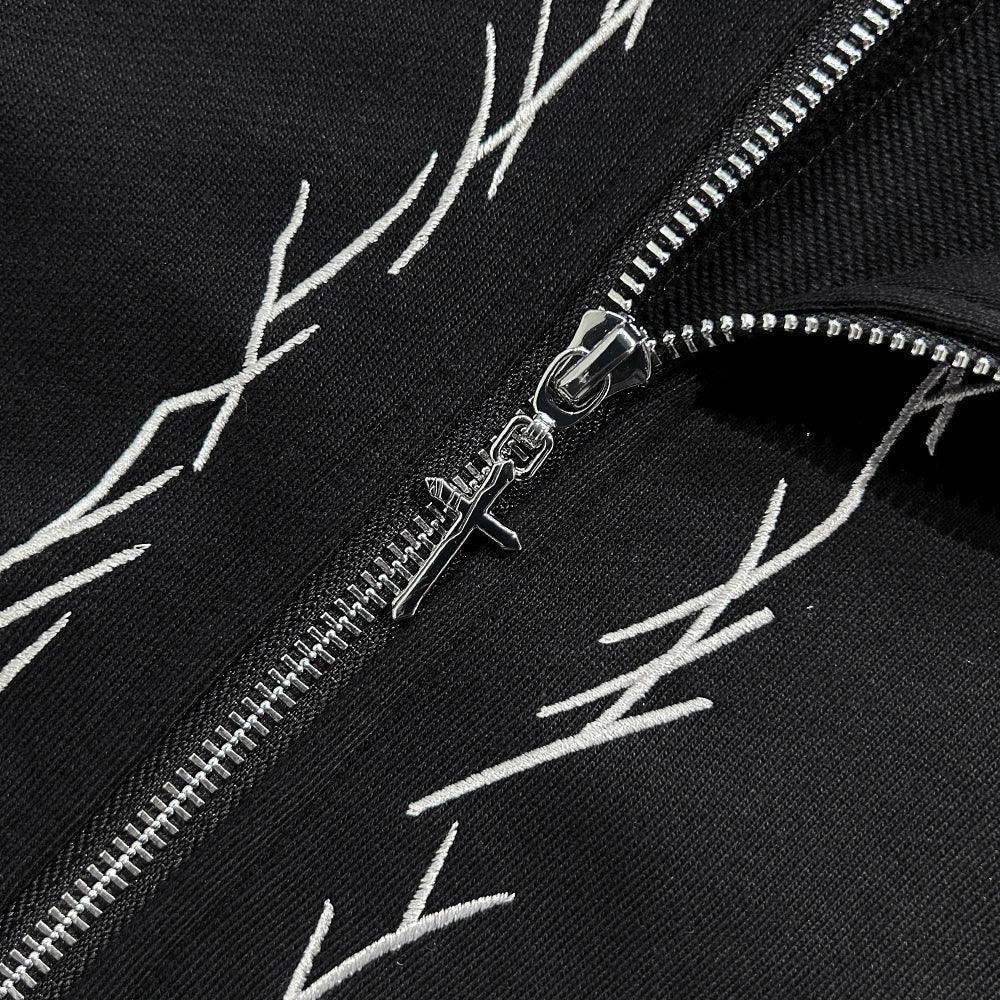Stick Embroidery Zip Hoodie - LAST NEST - VENTURER