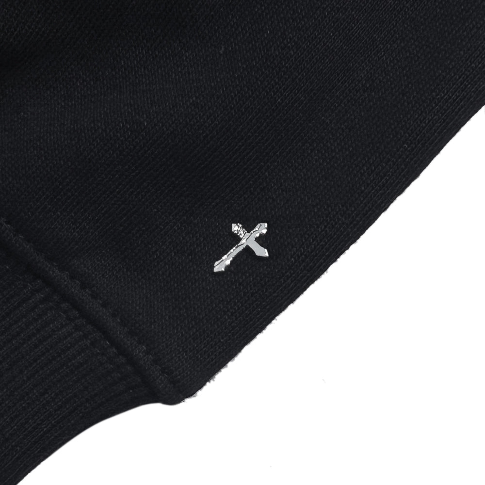 Stick Embroidery Zip Hoodie