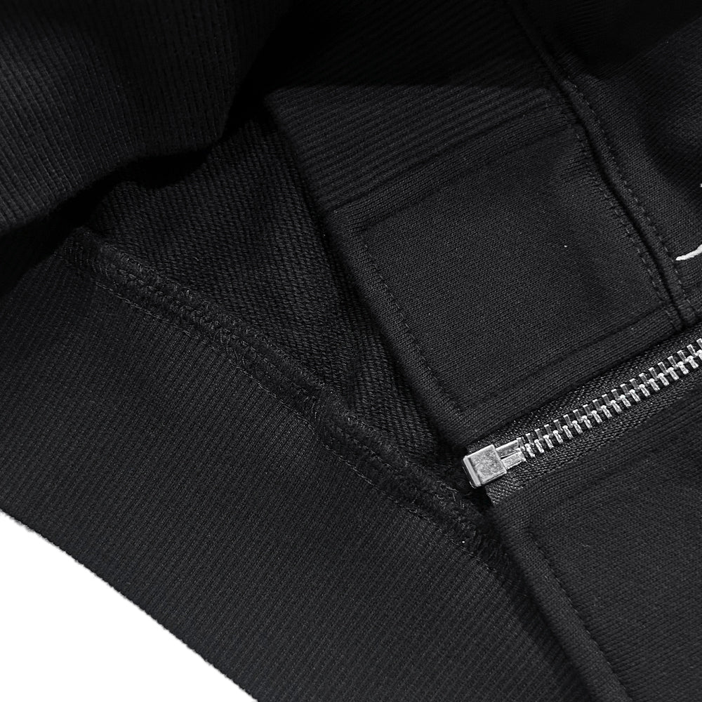 Stick Embroidery Zip Hoodie