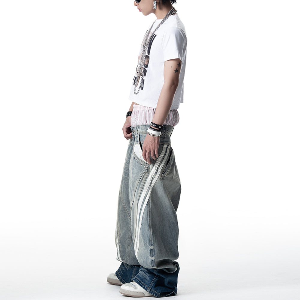 </2 Blue Track Jeans