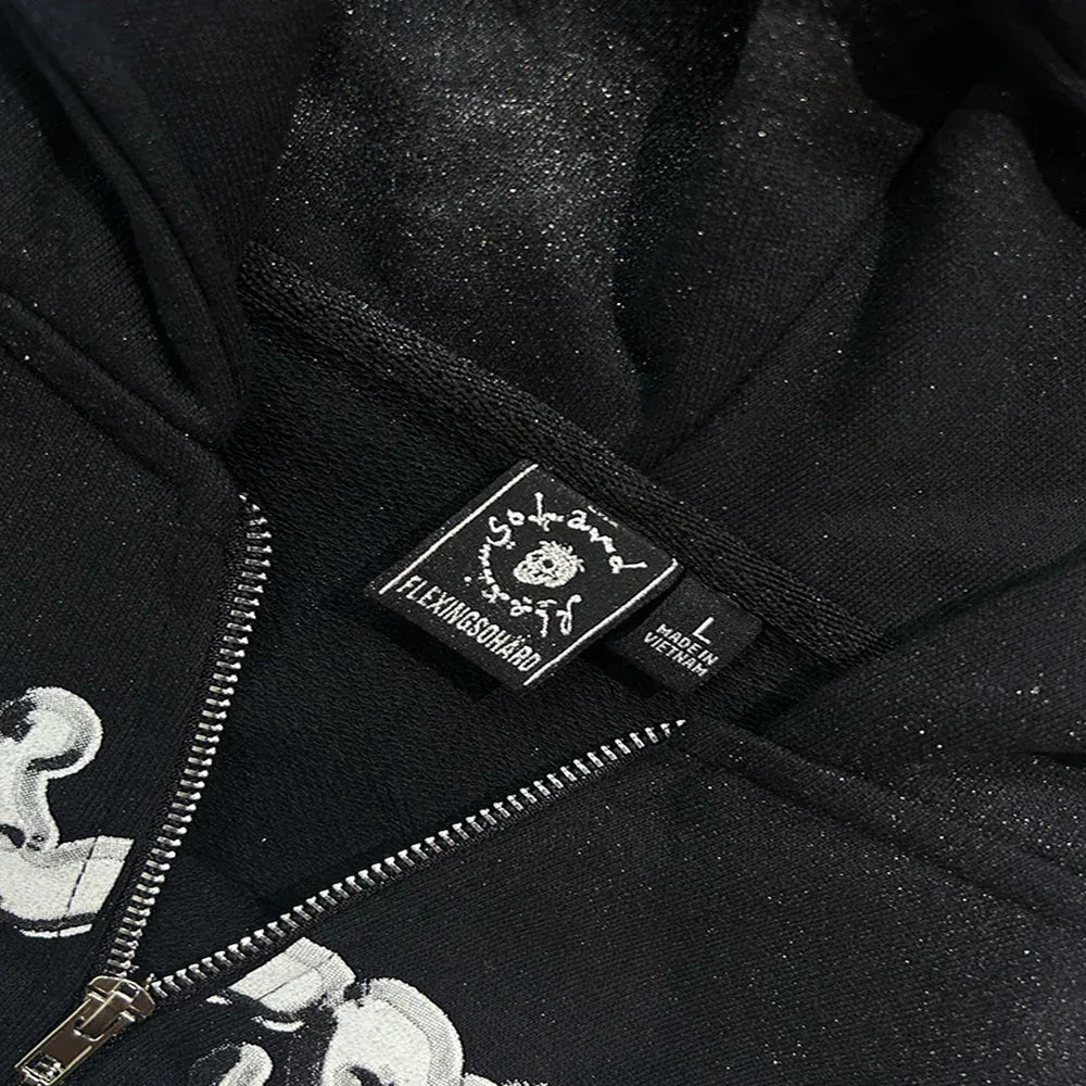 MAFIA Skull Zip Up Hoodie - CH2 FLEXINSOHARD - VENTURER
