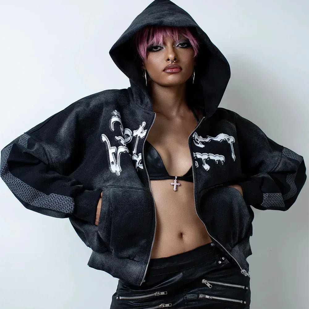 MAFIA Skull Zip Up Hoodie - CH2 FLEXINSOHARD - VENTURER