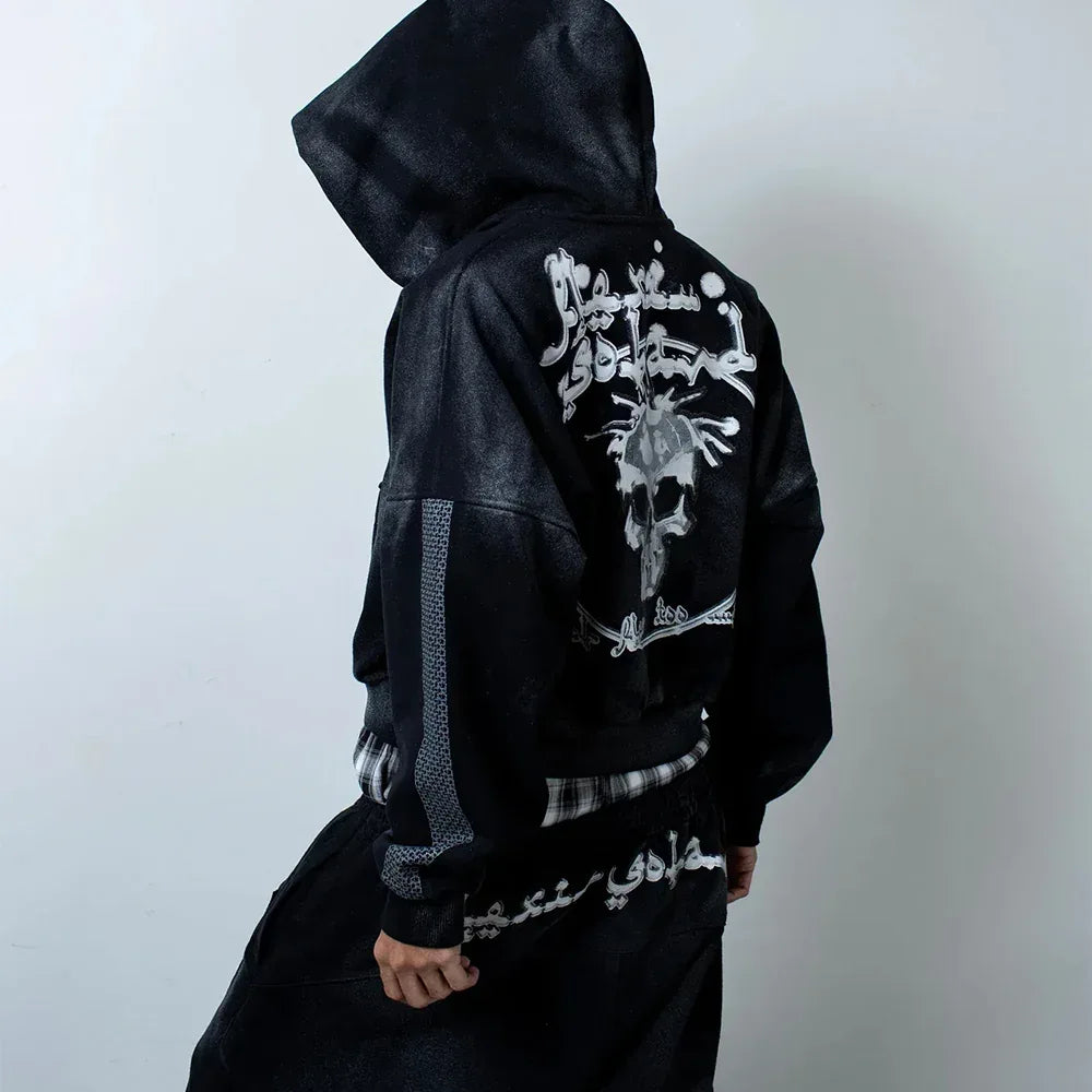 MAFIA Skull Zip Up Hoodie - CH2 FLEXINSOHARD - VENTURER