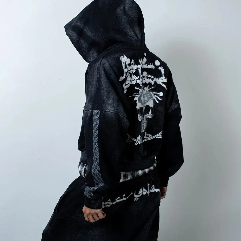 MAFIA Skull Zip Up Hoodie - CH2 FLEXINSOHARD - VENTURER