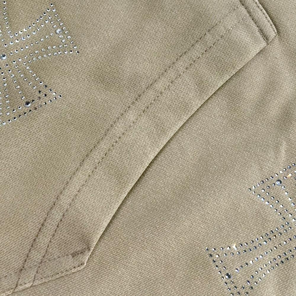 Outline Cross Rhinestone Zip Hoodie - UNKNOWN LONDON - VENTURER