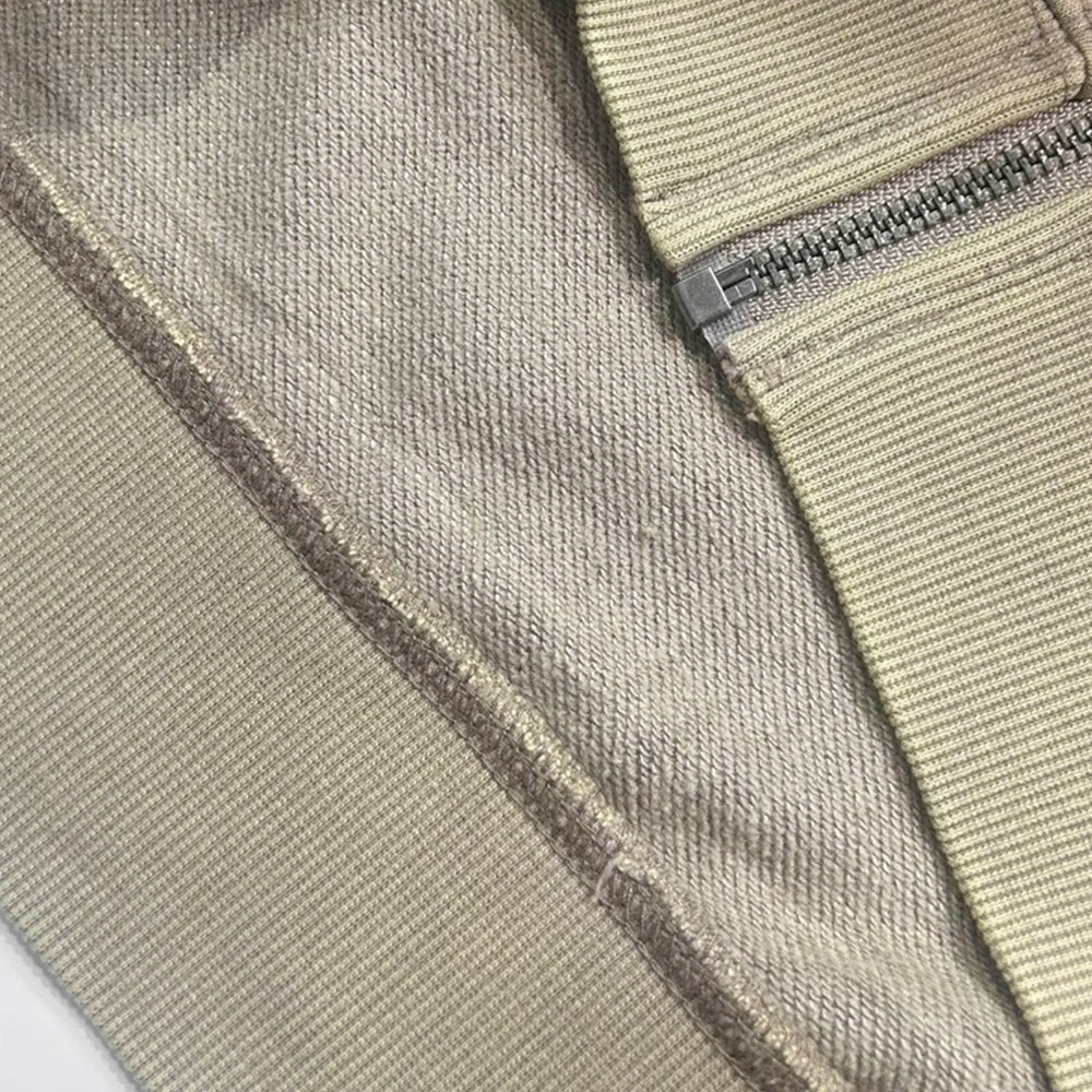 Outline Cross Rhinestone Zip Hoodie