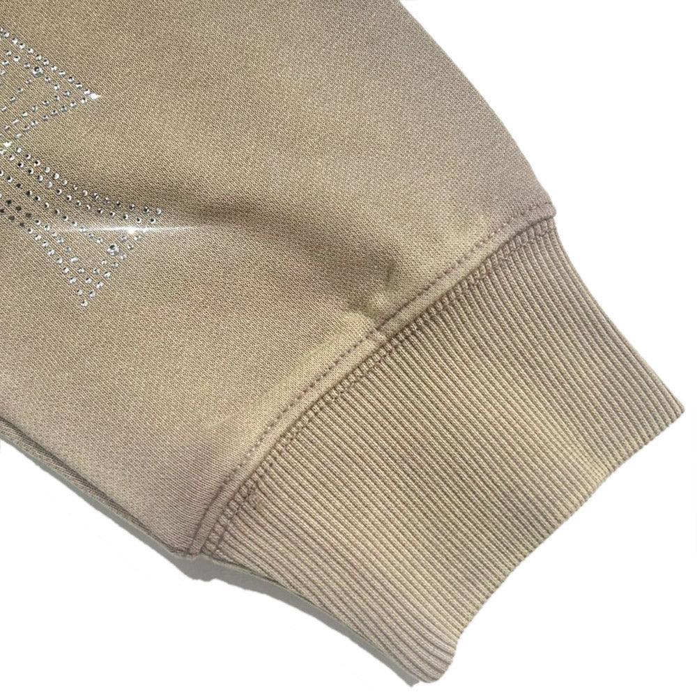 Outline Cross Rhinestone Zip Hoodie - UNKNOWN LONDON - VENTURER