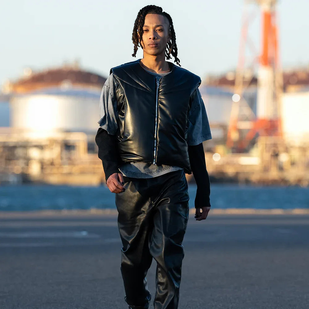 Grouture Faux Leather Padded Vest - LAST NEST - VENTURER