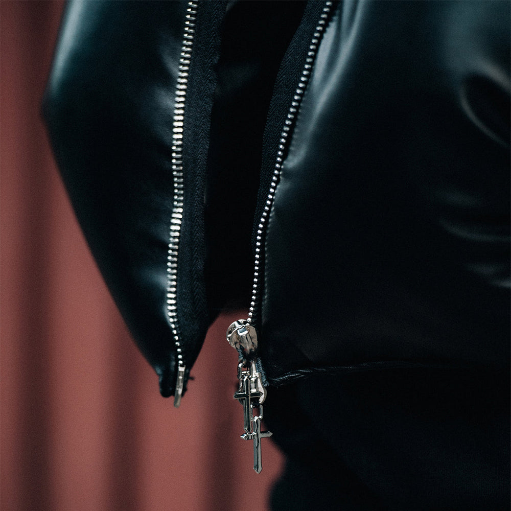 Grouture Faux Leather Padded Vest