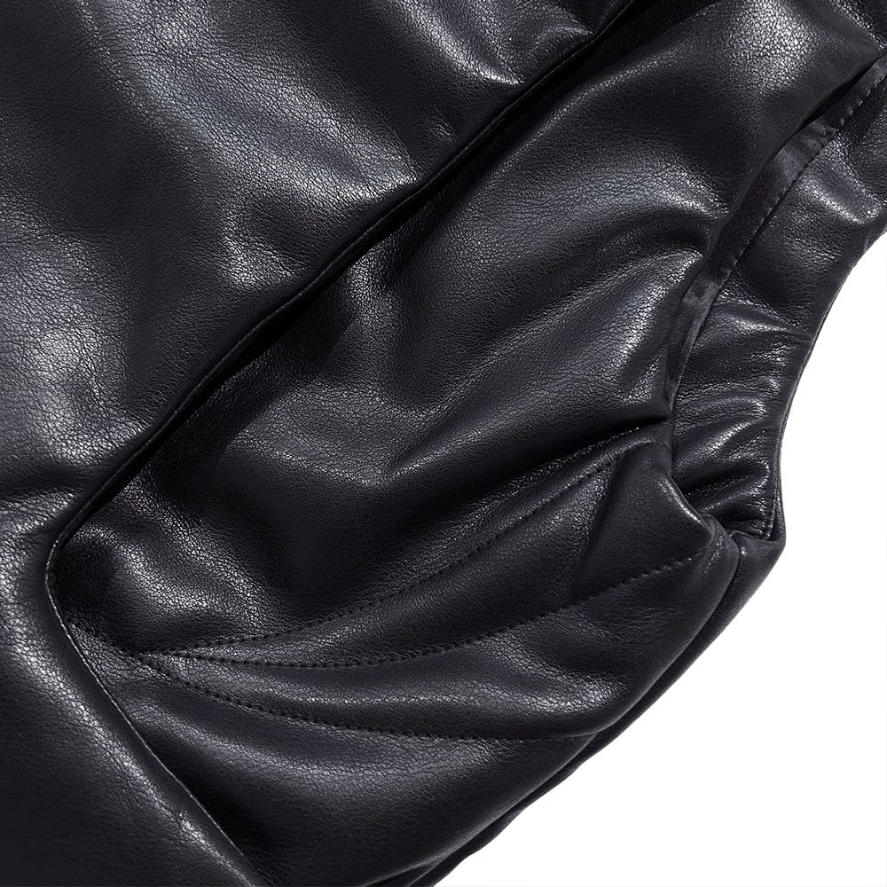 Grouture Faux Leather Padded Vest