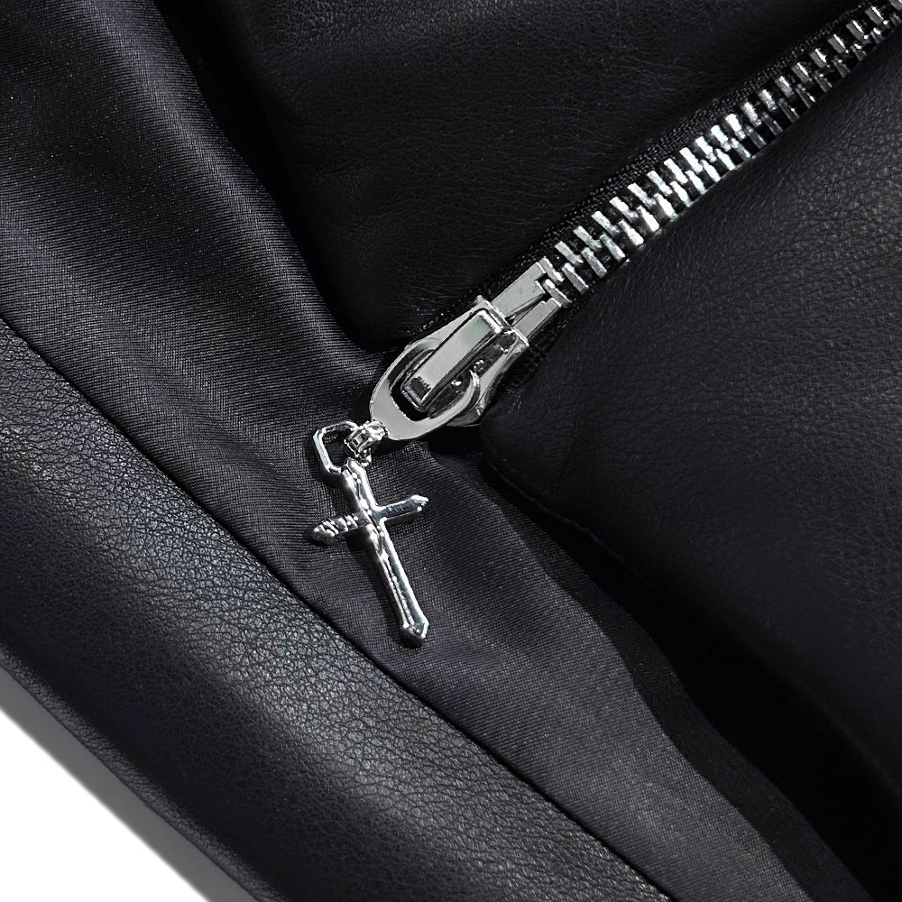 Grouture Faux Leather Padded Vest