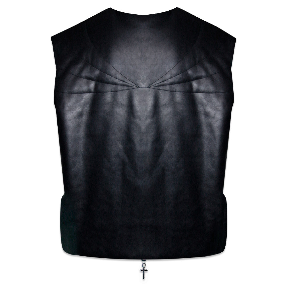 Grouture Faux Leather Padded Vest