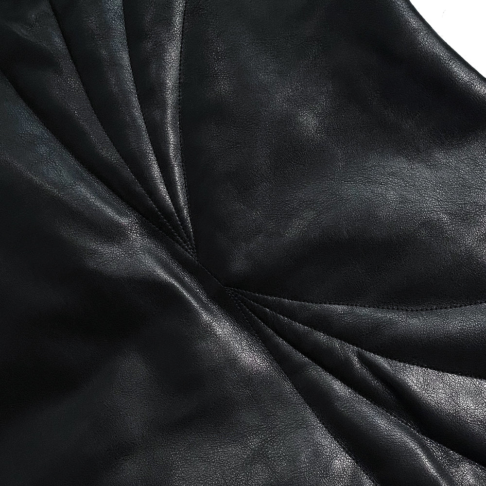 Grouture Faux Leather Padded Vest