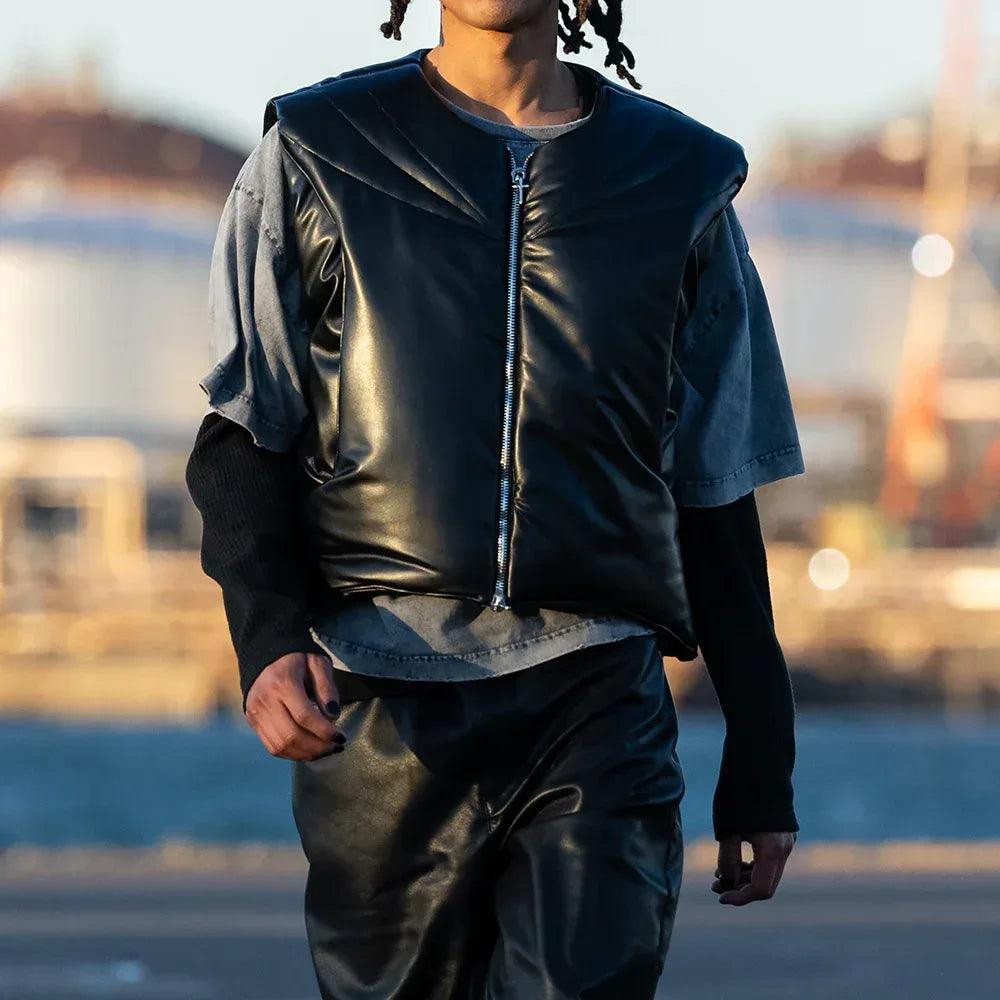 Grouture Faux Leather Padded Vest - LAST NEST - VENTURER