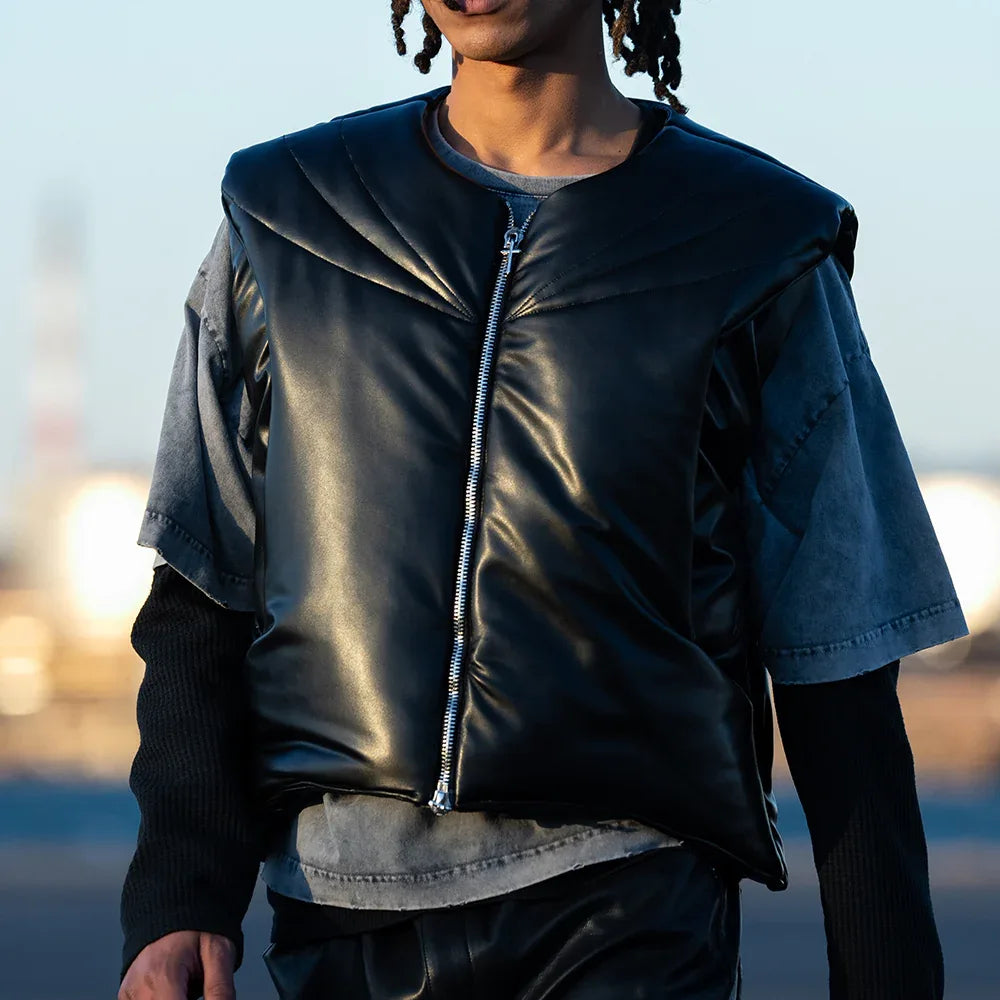 Grouture Faux Leather Padded Vest - LAST NEST - VENTURER