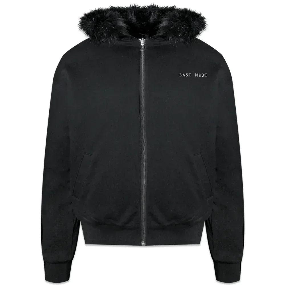 LAST NEST(ラストネスト)商品ページ - Reversible Fur Hoodie - Black 