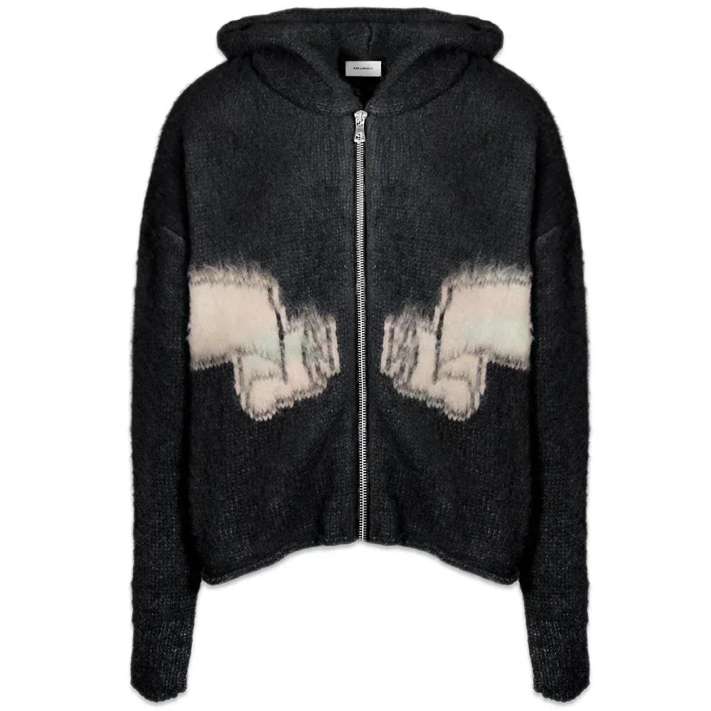 Wrapped Banned Zip Knit Hoodie - ASKYURSELF - VENTURER