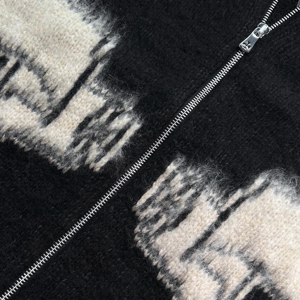 Wrapped Banned Zip Knit Hoodie - ASKYURSELF - VENTURER