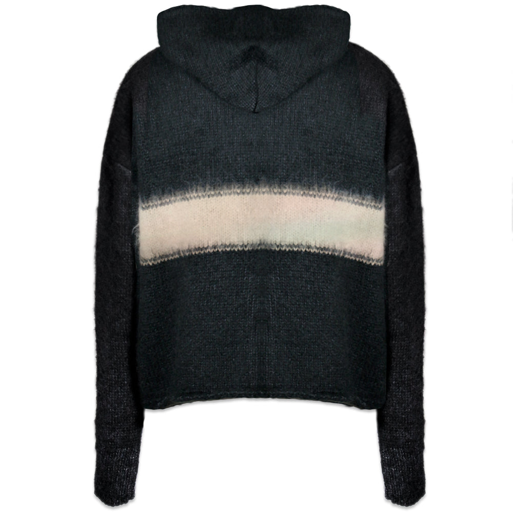 Wrapped Banned Zip Knit Hoodie