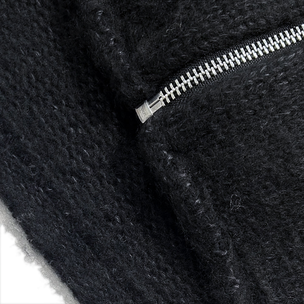 Wrapped Banned Zip Knit Hoodie