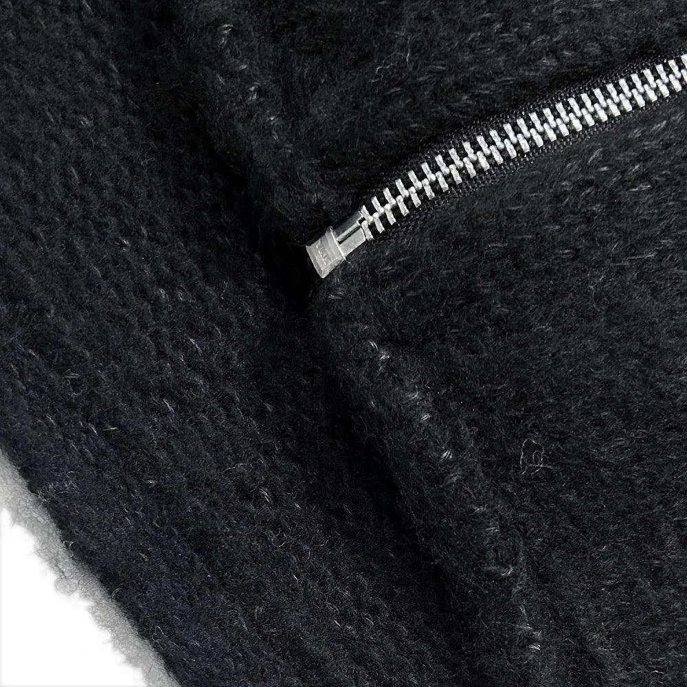 Wrapped Banned Zip Knit Hoodie - ASKYURSELF - VENTURER