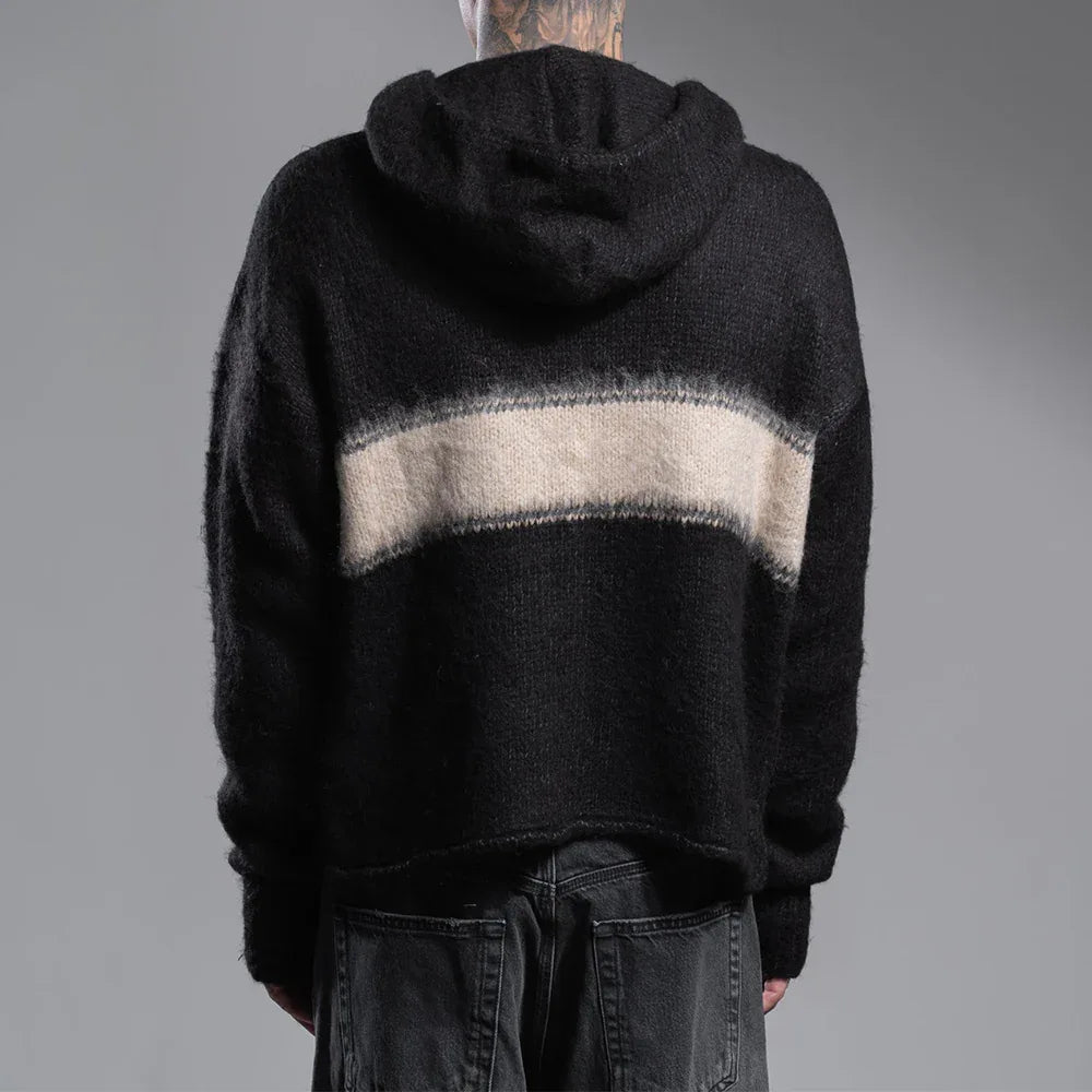 Wrapped Banned Zip Knit Hoodie - ASKYURSELF - VENTURER