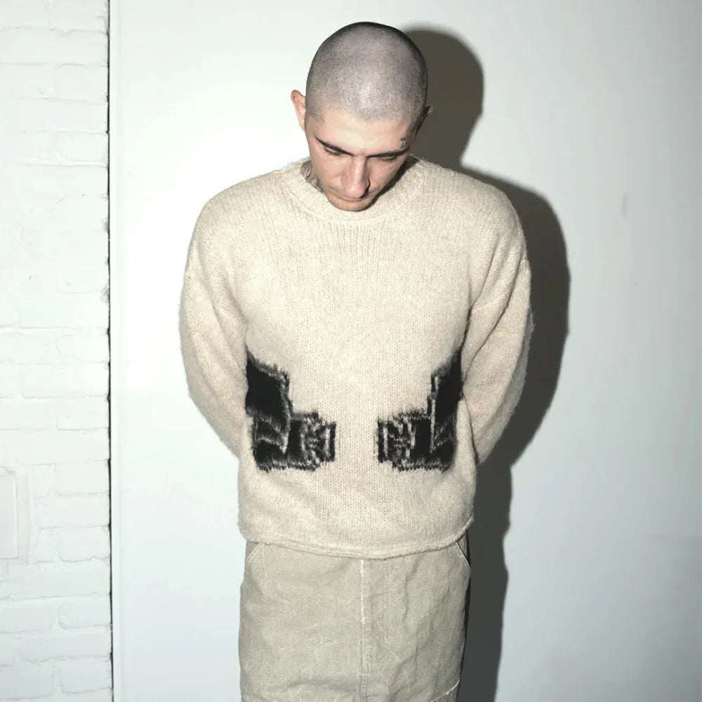 Wrapped Banned Zip Knit Hoodie - ASKYURSELF - VENTURER